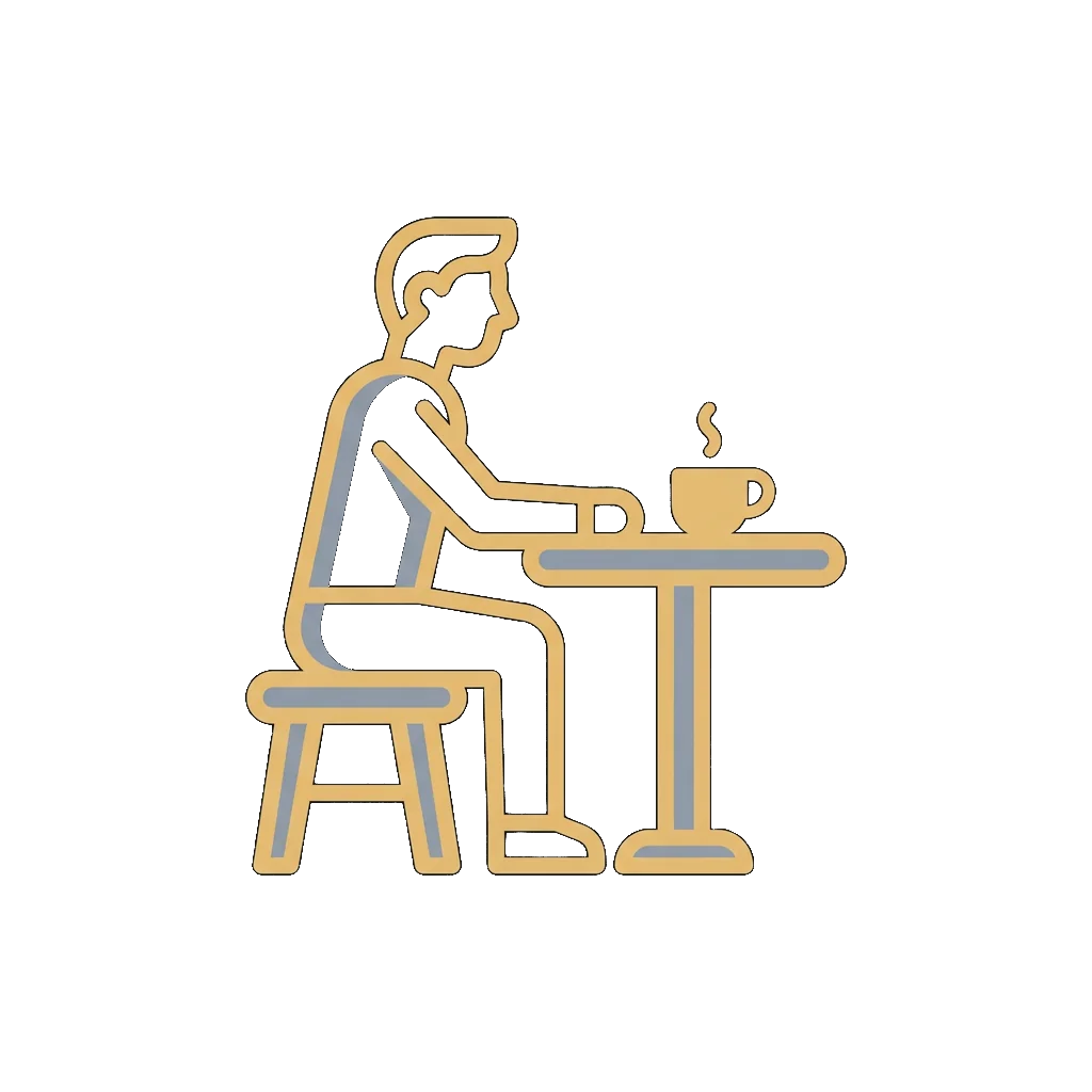 Illustrazione pergolato con tavolino